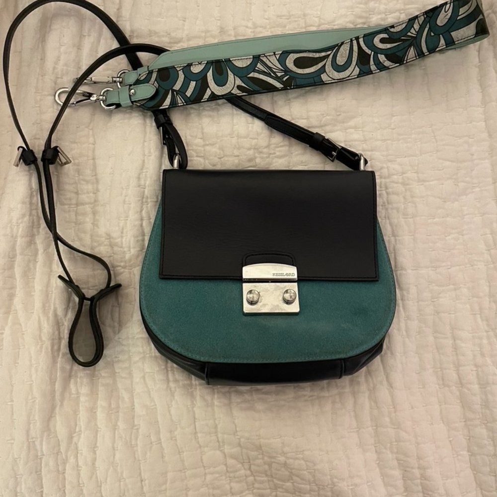 Kesslord Blue Suede and Leather Bag + 2x Straps